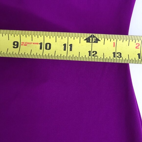 Symphony Sleeveless Purple Bodycon Sheath Dress Women Size L Laser Cut Back - Picture 7 of 8